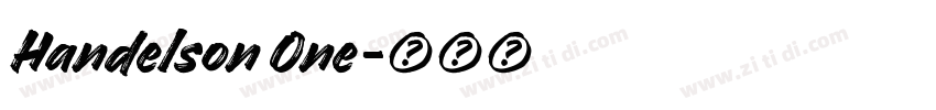 Handelson One字体转换